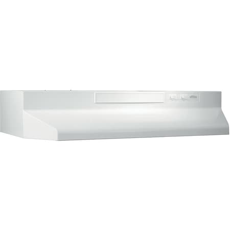 Broan-Nutone 30-Inch White Convertible Under-Cabinet Range Hood with 260 CFM Blower and Easy Install System BUEZ330WW